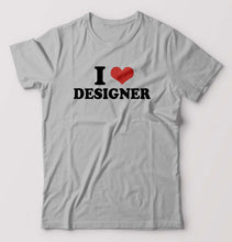 Load image into Gallery viewer, I LOVE DESIGNER T-Shirt for Men-Grey Melange-Ektarfa.online
