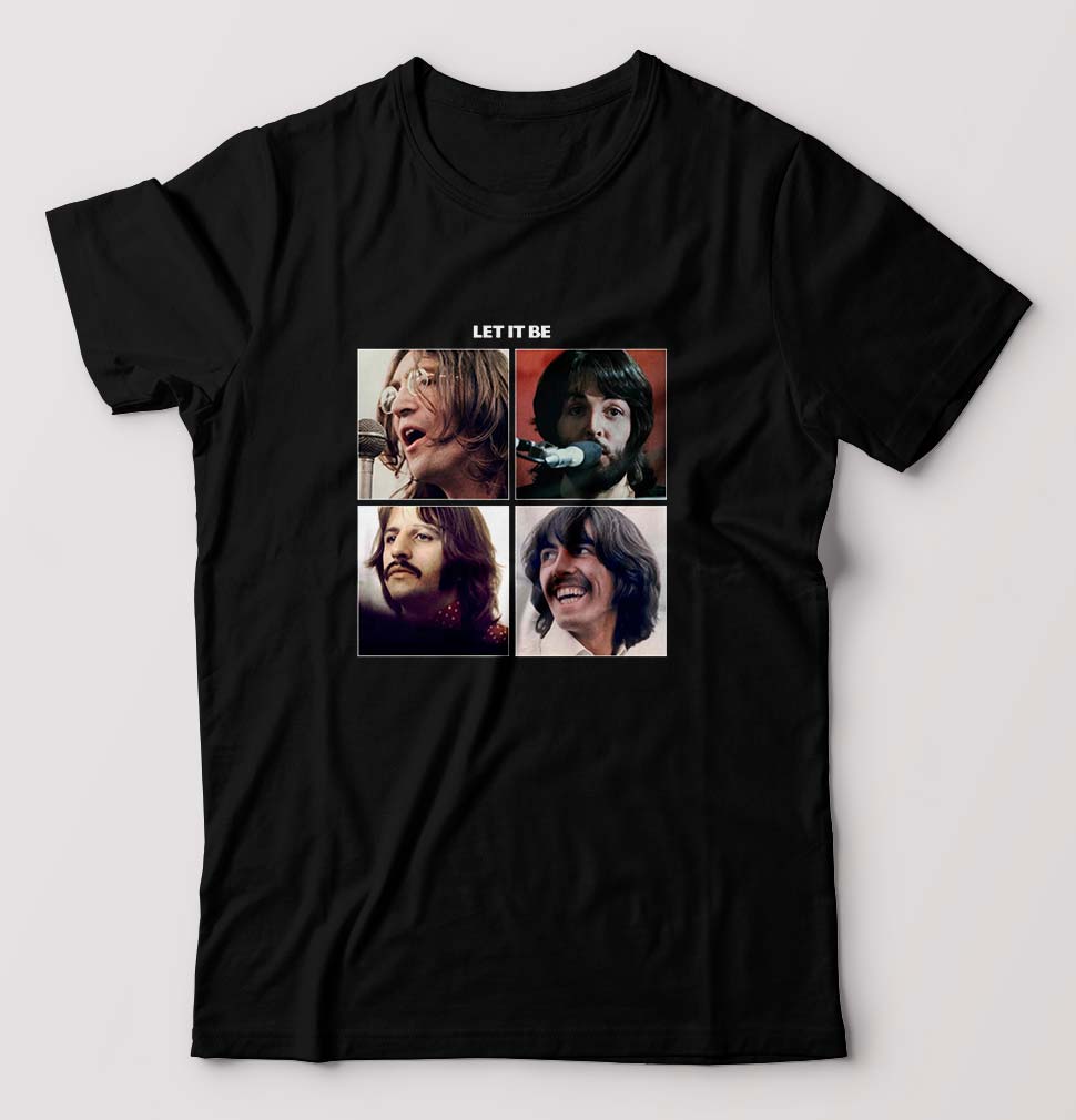 the beatles let it be T-Shirt for Men-Black-Ektarfa.online