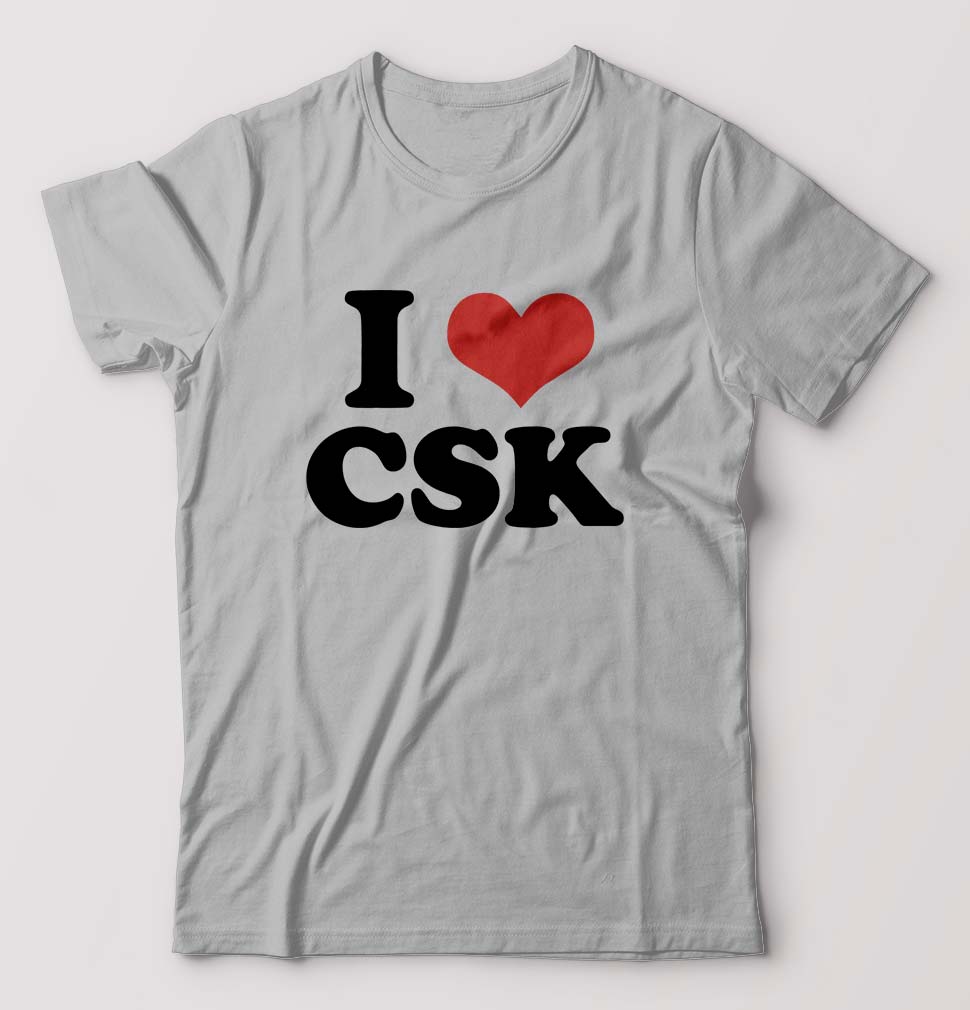 I LOVE CSK T-Shirt for Men-Grey Melange-Ektarfa.online
