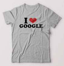 Load image into Gallery viewer, I LOVE GOOGLE T-Shirt for Men-Grey Melange-Ektarfa.online
