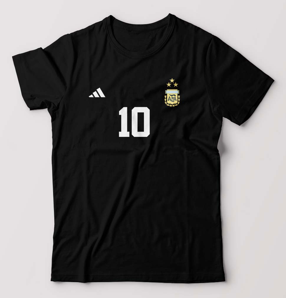 Argentina Fottball 10 T-Shirt for Men-Black-Ektarfa.online