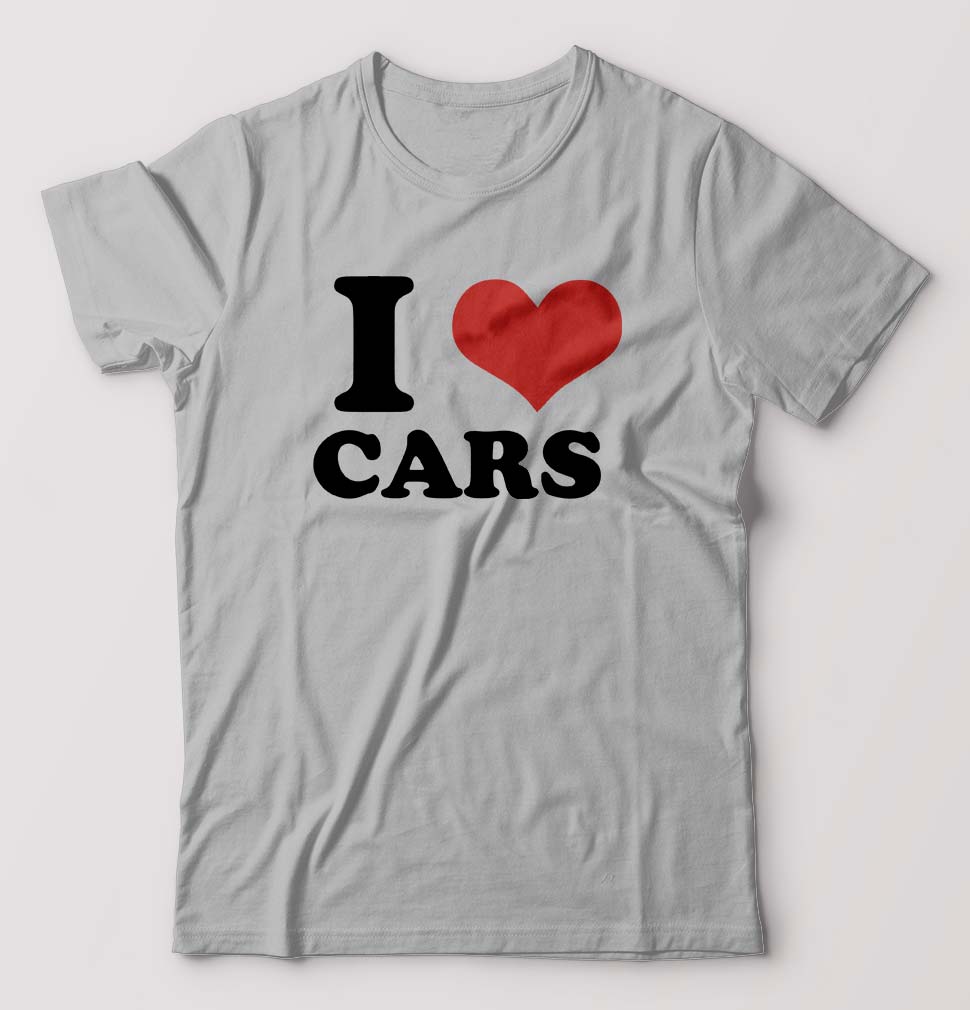 I LOVE CARS T-Shirt for Men-Grey Melange-Ektarfa.online