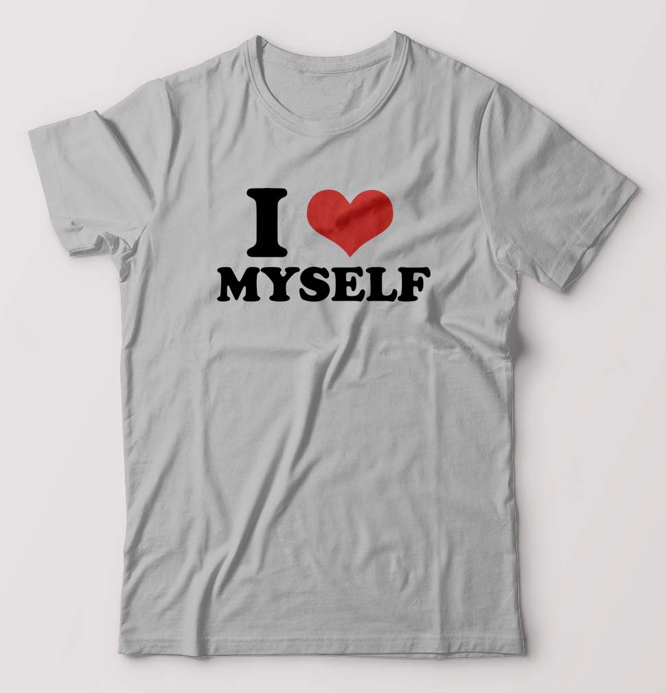 I LOVE MYSELF T-Shirt for Men-Grey Melange-Ektarfa.online