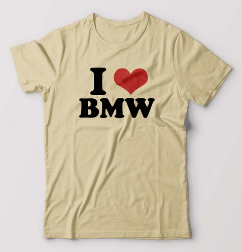 I LOVE BMW T-Shirt for Men-Beige-Ektarfa.online