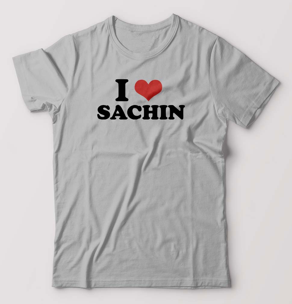 I LOVE SACHIN T-Shirt for Men-Grey Melange-Ektarfa.online
