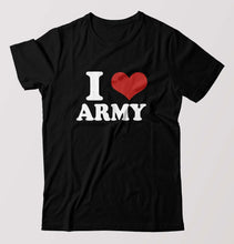 Load image into Gallery viewer, I Love Army T-Shirt for Men-Black-Ektarfa.online
