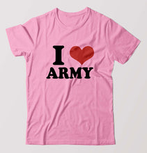 Load image into Gallery viewer, I LOVE ARMY T-Shirt for Men-Light Baby Pink-Ektarfa.online
