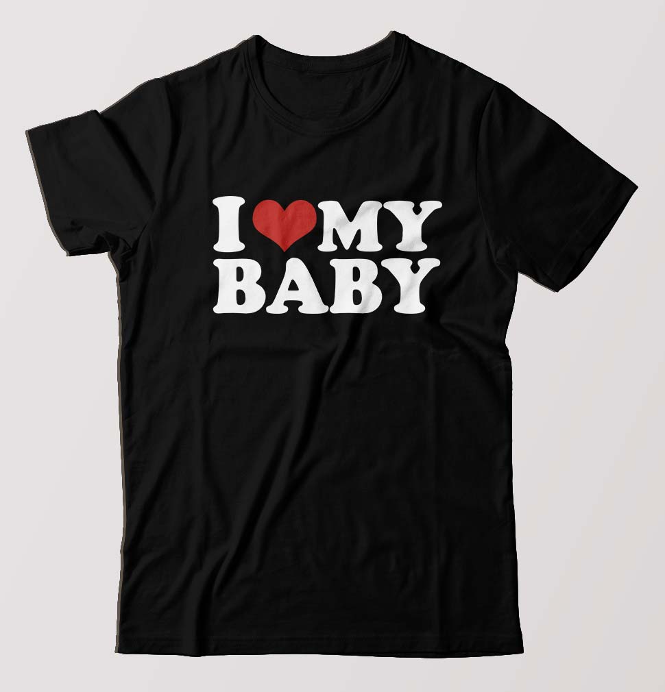I LOVE MY BABY T-Shirt for Men-Black-Ektarfa.online