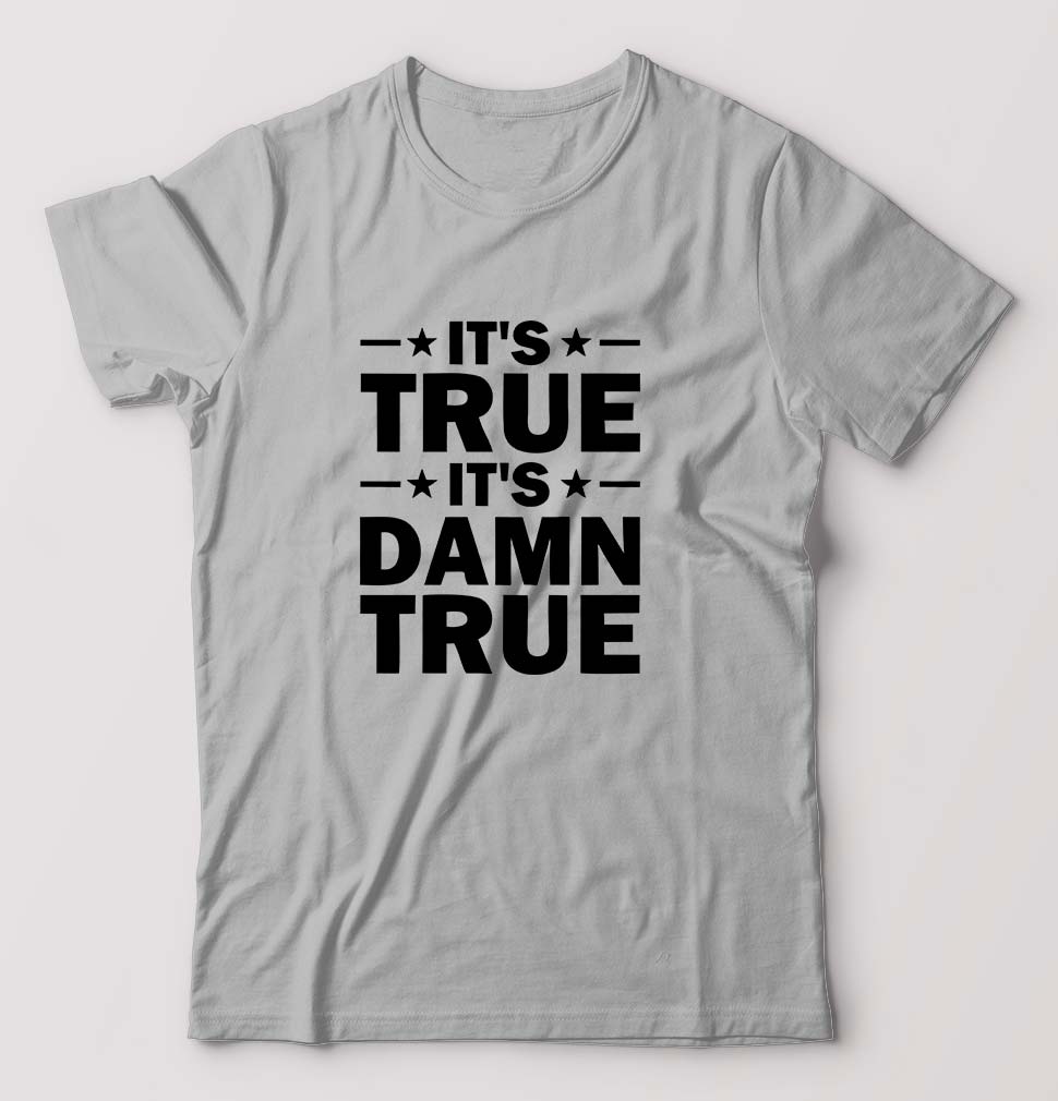kurt angle it's true it's damn true T-Shirt for Men-Grey Melange-Ektarfa.online
