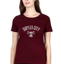 Load image into Gallery viewer, WWE Brock Lesnar Suplex City T-Shirt for Women-Maroon-Ektarfa.online
