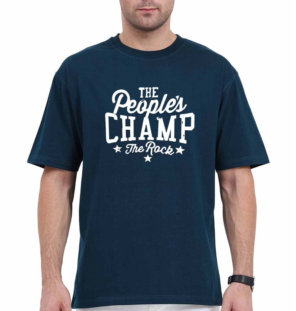 The Rock - The People's Champ Oversized T-Shirt for Men-Ektarfa.online