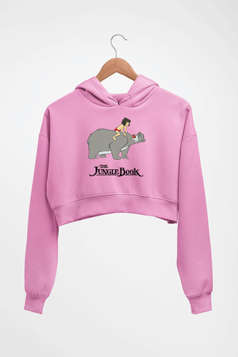 jungle book Crop HOODIE FOR WOMEN-Light Baby Pink-Ektarfa.online