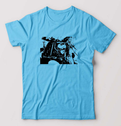 jack sparrow T-Shirt for Men-Light Blue-Ektarfa.online