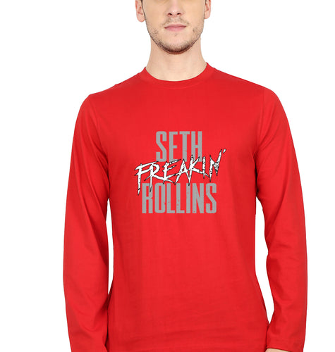 Seth Rollins Full Sleeves T-Shirt for Men-red-Ektarfa.online
