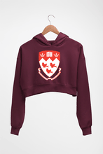 Load image into Gallery viewer, McGill University Crop HOODIE FOR WOMEN-Maroon-Ektarfa.online

