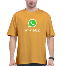 Load image into Gallery viewer, WhatsApp Oversized T-Shirt for Men-Golden Yellow-Ektarfa.online
