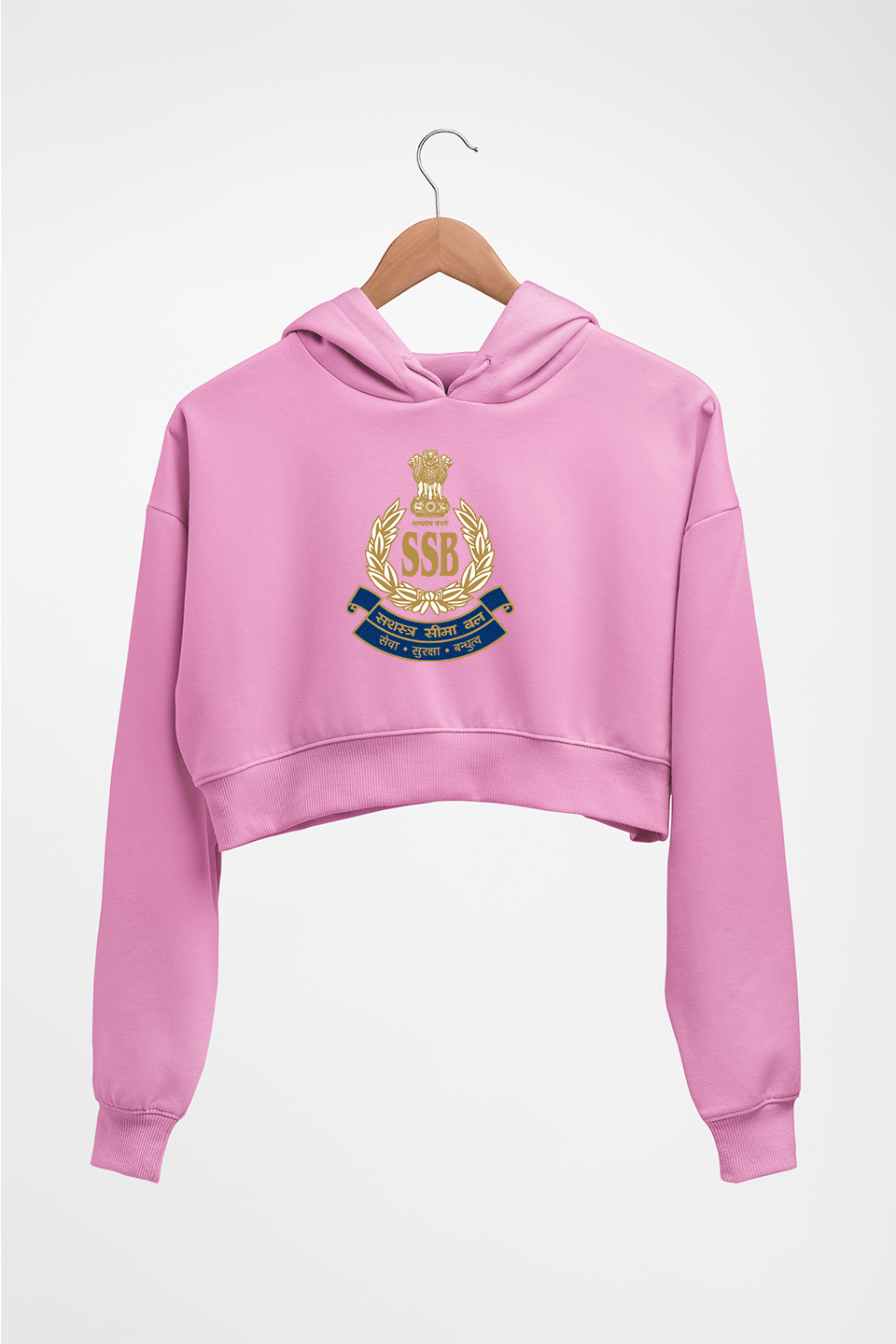 SSB Crop HOODIE FOR WOMEN-Light Baby Pink-Ektarfa.online