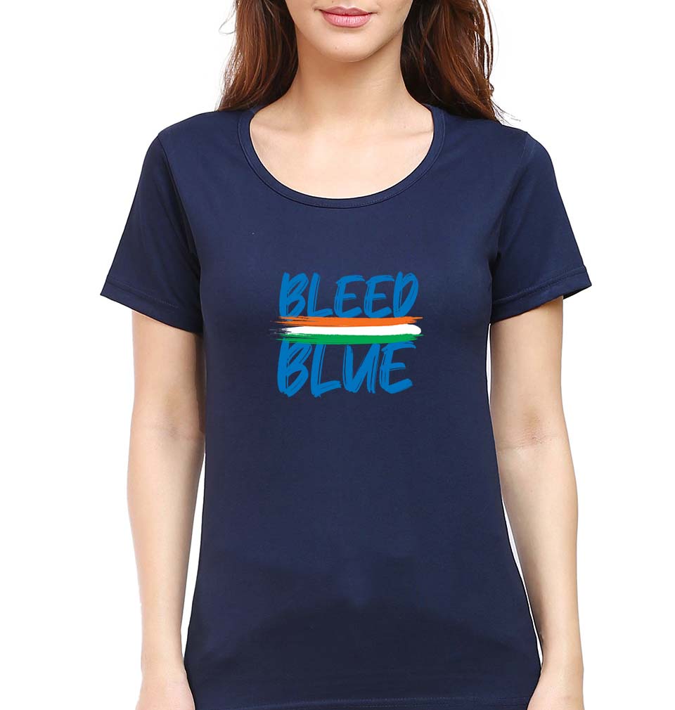 bleed blue T-Shirt for Women-Navy Blue-Ektarfa.online