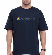 Load image into Gallery viewer, google cloud Oversized T-Shirt for Men-Navy Blue-Ektarfa.online
