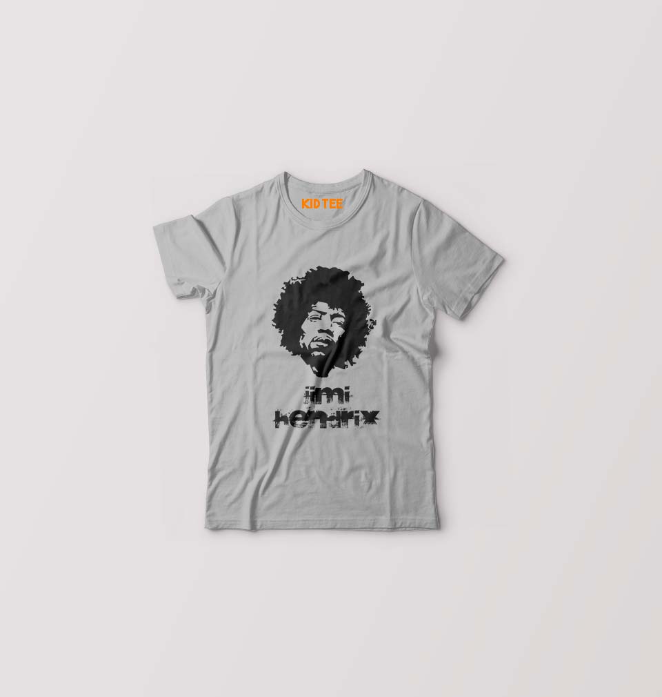 Jimi Hendrix Kids T-Shirt for Boy/Girl-Grey-Ektarfa.online