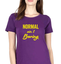 Load image into Gallery viewer, Normal Ain&#39;t Boring T-Shirt for Women-Purple-Ektarfa.online
