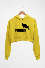 Load image into Gallery viewer, pumba Crop HOODIE FOR WOMEN-Mustard Yellow-Ektarfa.online
