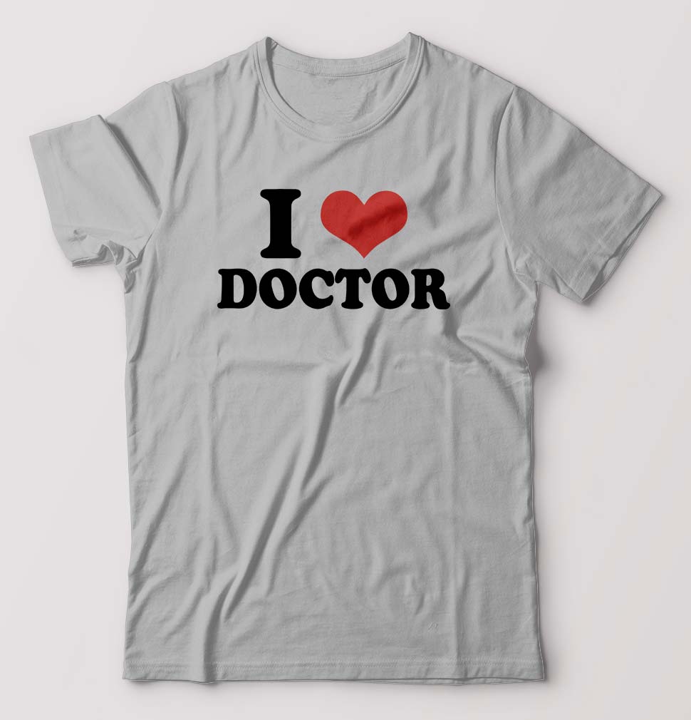 I LOVE DOCTOR T-Shirt for Men-Grey Melange-Ektarfa.online