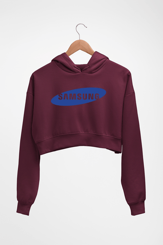 Samsung Crop HOODIE FOR WOMEN-Maroon-Ektarfa.online