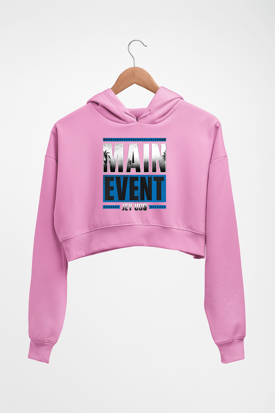 jey uso Crop HOODIE FOR WOMEN-Light Baby Pink-Ektarfa.online