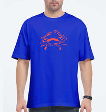 Load image into Gallery viewer, crab Oversized T-Shirt for Men-Royal Blue-Ektarfa.online
