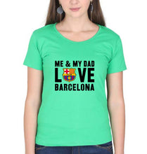 Load image into Gallery viewer, Love Barcelona T-Shirt for Women-Flag Green-Ektarfa.online
