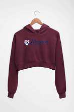 Load image into Gallery viewer, Wharton Crop HOODIE FOR WOMEN-Maroon-Ektarfa.online
