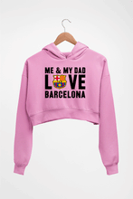 Load image into Gallery viewer, Love Barcelona Crop HOODIE FOR WOMEN-Light Baby Pink-Ektarfa.online
