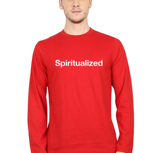 Spiritualized Full Sleeves T-Shirt for Men-red-Ektarfa.online