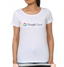 Load image into Gallery viewer, google cloud T-Shirt for Women-White-Ektarfa.online
