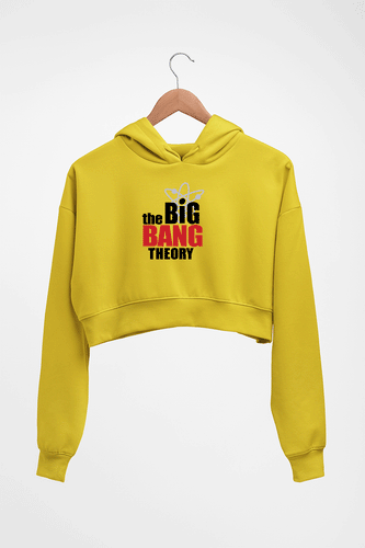 The Big Bang Theory Crop HOODIE FOR WOMEN-Mustard Yellow-Ektarfa.online