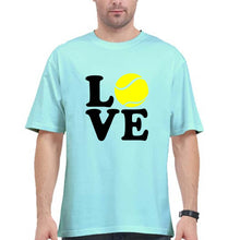 Load image into Gallery viewer, Love Tennis Oversized T-Shirt for Men-Mint-Ektarfa.online

