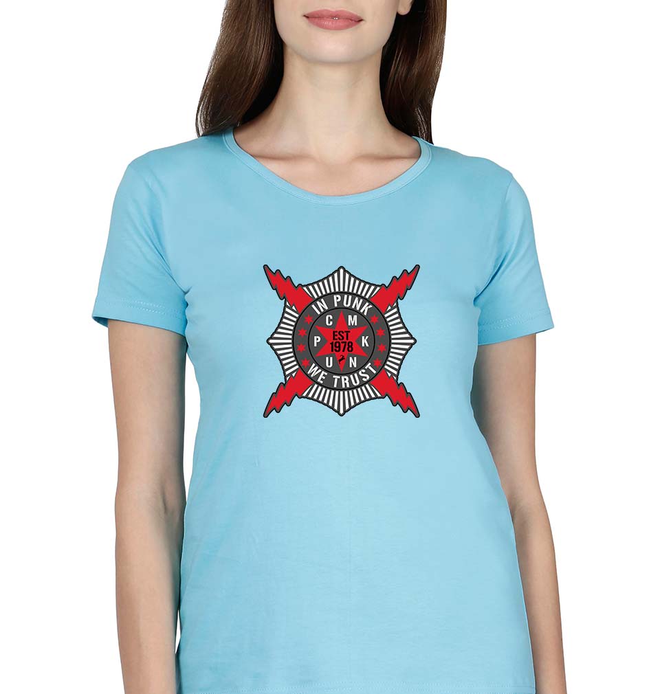 cm punk WWE T-Shirt for Women-SkyBlue-Ektarfa.online