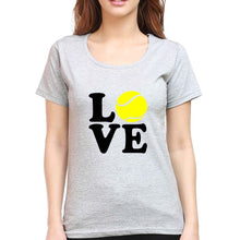 Load image into Gallery viewer, Love Tennis T-Shirt for Women-Grey Melange-Ektarfa.online
