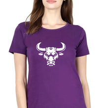 Load image into Gallery viewer, Bull T-Shirt for Women-Purple-Ektarfa.online
