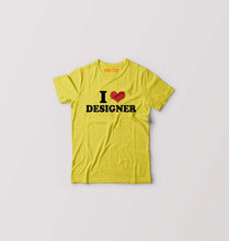 Load image into Gallery viewer, I LOVE DESIGNER T-Shirt for Boy/Girl-Yellow-Ektarfa.online
