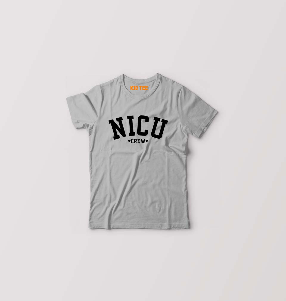 NICU crew Kids T-Shirt for Boy/Girl-Grey-Ektarfa.online