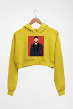 Load image into Gallery viewer, kr$na Crop HOODIE FOR WOMEN-Mustard Yellow-Ektarfa.online
