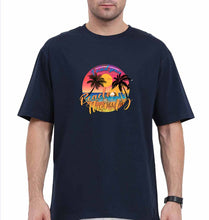 Load image into Gallery viewer, beach therapy Oversized T-Shirt for Men-Navy Blue-Ektarfa.online

