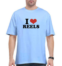 Load image into Gallery viewer, I LOVE REELS Oversized T-Shirt for Men
