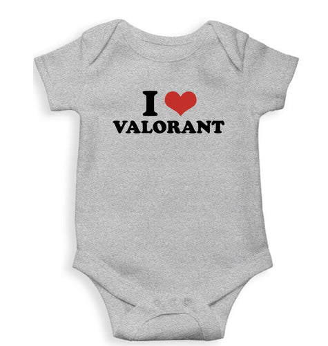 I LOVE VALORANT Romper For Baby Boy/Girl-Grey-Ektarfa.online