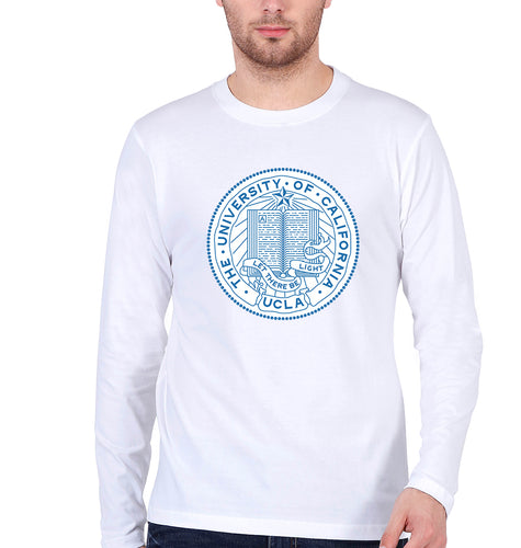ucla Full Sleeves T-Shirt for Men-White-Ektarfa.online