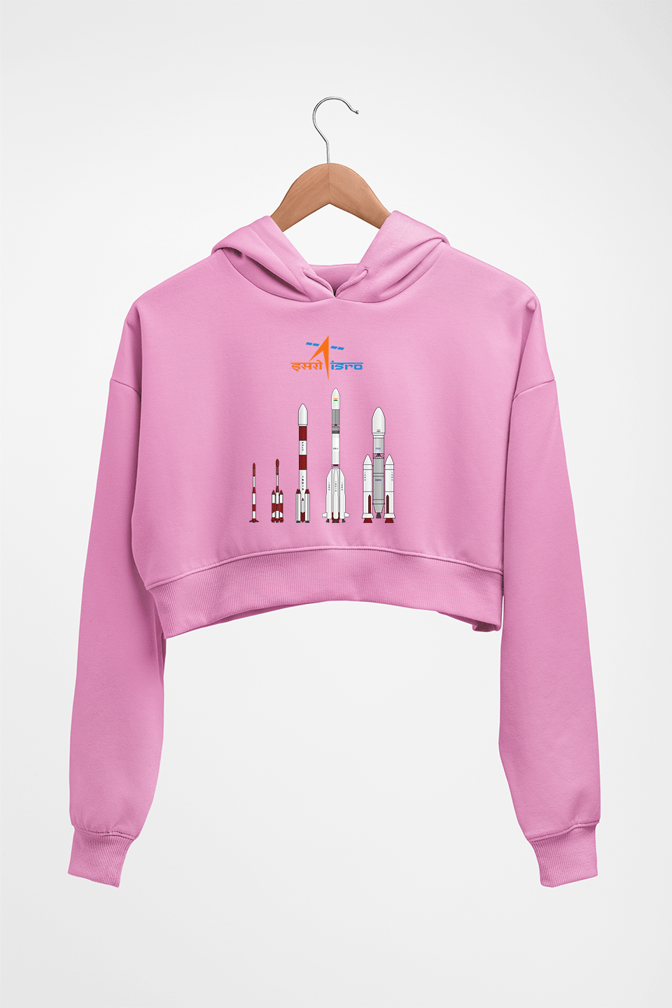 isro Crop HOODIE FOR WOMEN-Light Baby Pink-Ektarfa.online