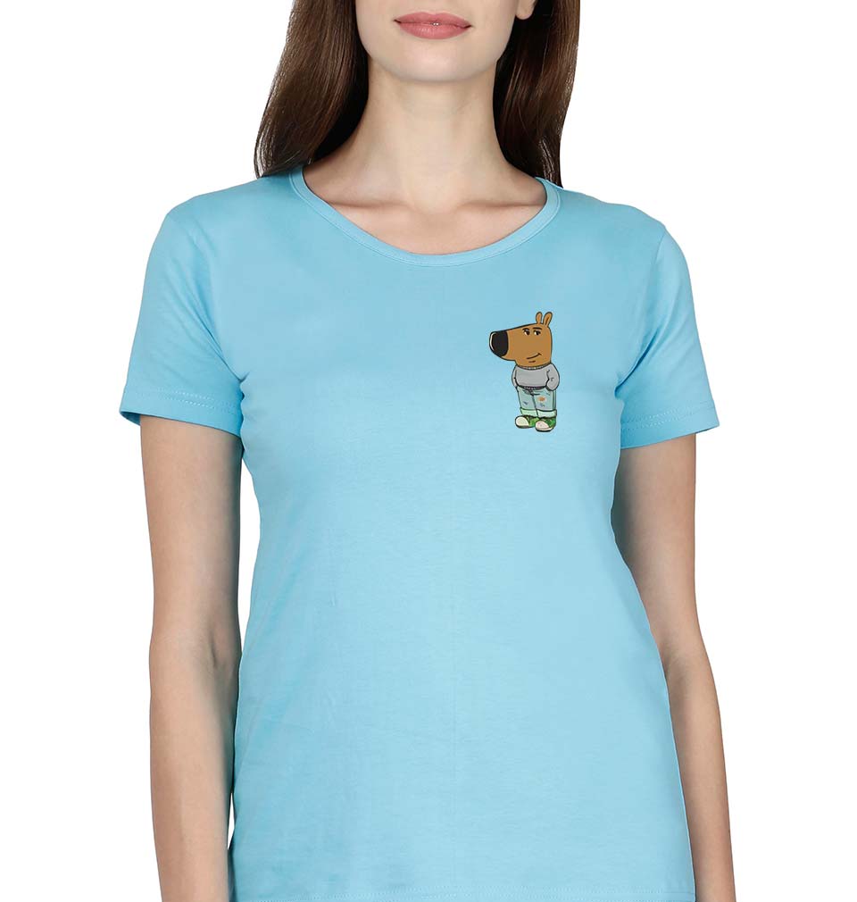 Chill guy T-Shirt for Women-SkyBlue-Ektarfa.online