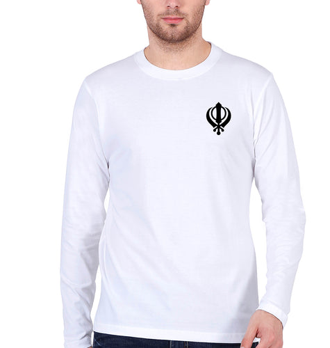 sikh Full Sleeves T-Shirt for Men-White-Ektarfa.online